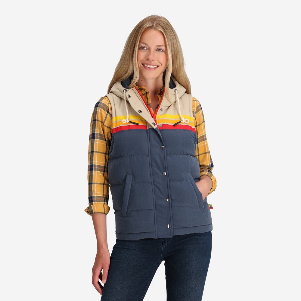 Colorful Hooded Puffer Vest